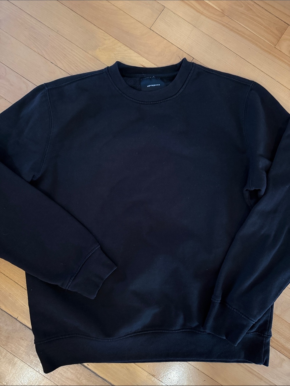 Lefties Black Crewneck Sweatshirt for Men